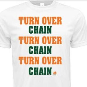 UNIVERSITY of Miami Hurricanes Turnover Chain shirt XXL‎